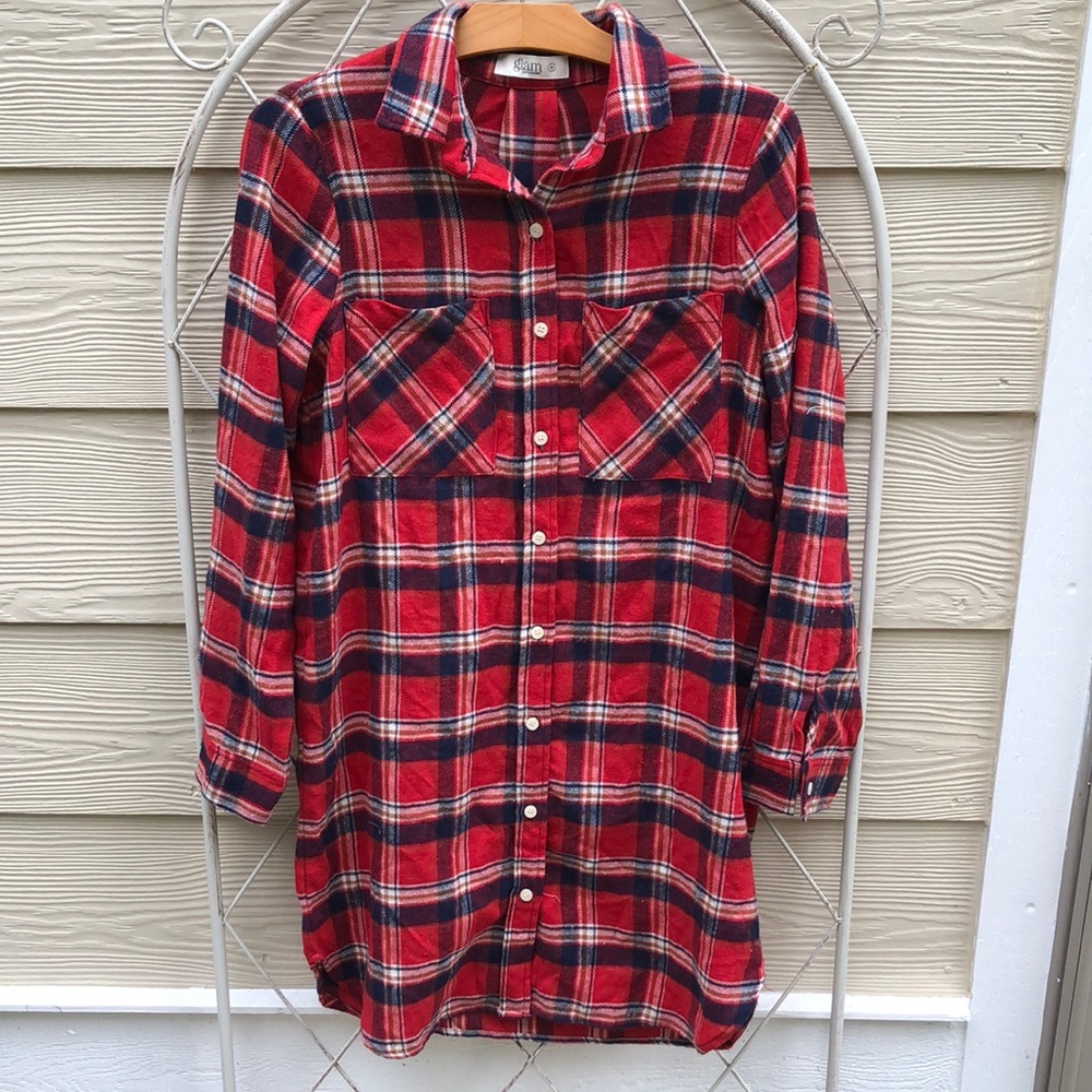 Cute Red Flannel Dress